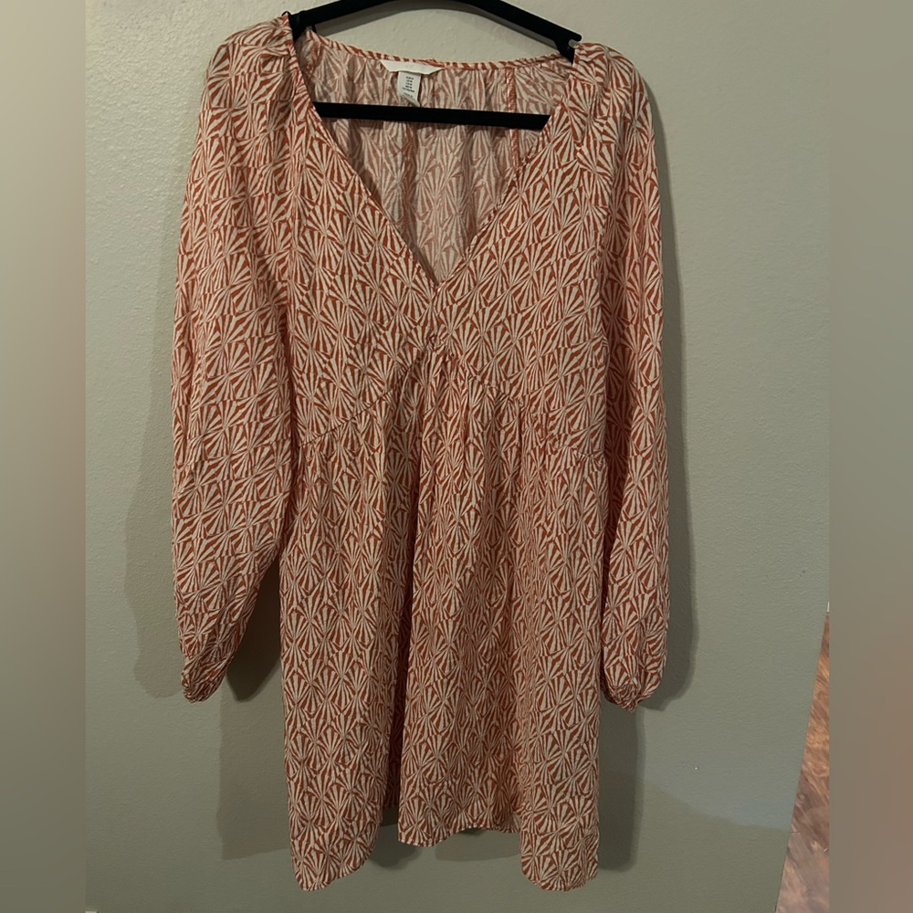 H&M long sleeve Midi dress size Medium